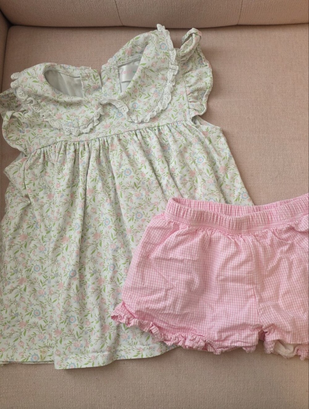 Cecil And Lou 4t Floral Ruffle Smocked Brand Outfit Set Summer Back To School